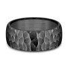 Men's Hammer Finish Band In Tantalum, 8Mm