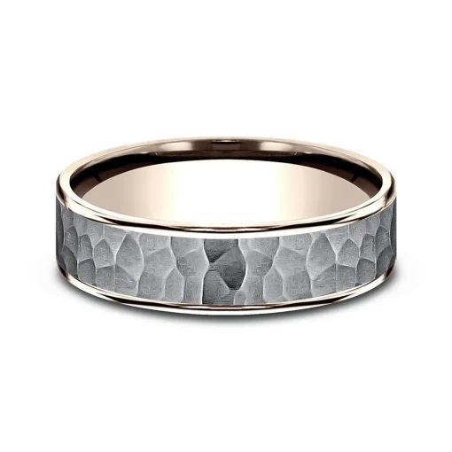 Men's Hammer Finish Band In Tantalum