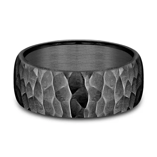 Men's Hammer Finish Band In Tantalum, 8Mm