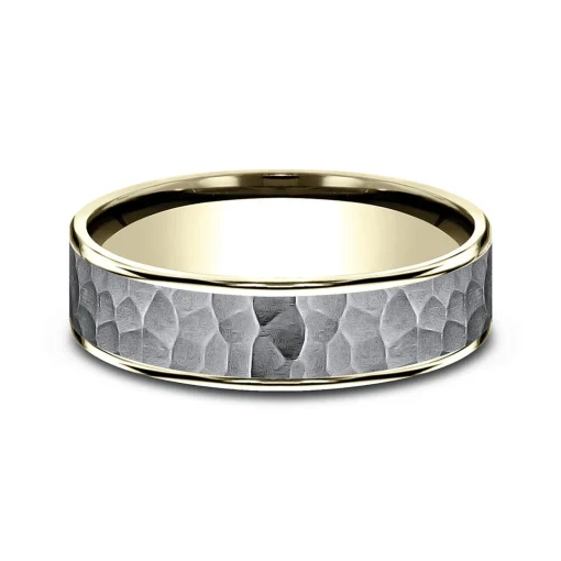 Men's Hammer Finish Band In Tantalum