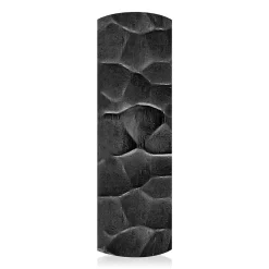 Men's Hammer Finish Band In Black Titanium, 6.5Mm