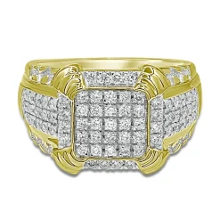 Men's 10K Yellow Gold Ring With Diamonds (1 Ct. Tw.)