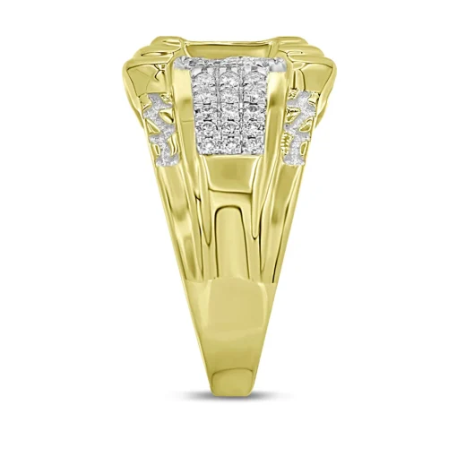 Men's 10K Yellow Gold Ring With Diamonds (1 Ct. Tw.)