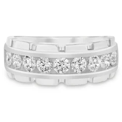 Men's Lab Grown Diamond Band In 10K Gold (1 ½ Ct. Tw.)