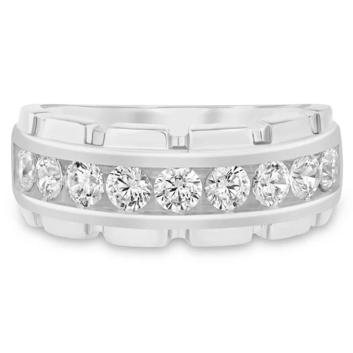 Men's Lab Grown Diamond Band In 10K Gold (1 ½ Ct. Tw.)