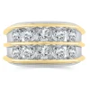 Men's Lab Grown Diamond Band In 10K White Gold And Yellow Gold (3 Ct. Tw.)
