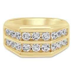 Men's Lab Grown Diamond Band In 10K Yellow Gold (2 Ct. Tw.)