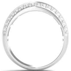Men's Lab Grown Diamond Band In 10K White Gold (1 1/3 Ct. Tw.)