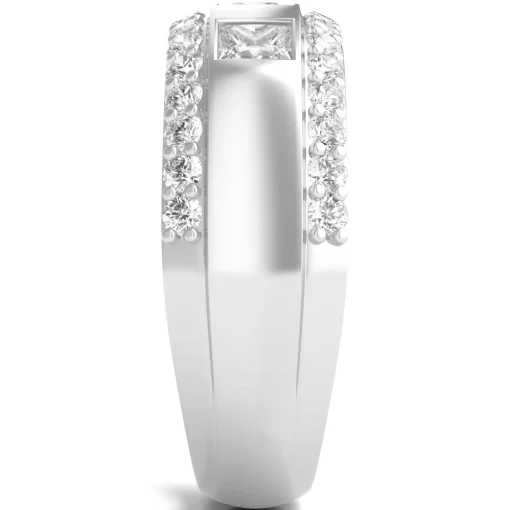 Men's Lab Grown Diamond Band In 10K White Gold (1 1/3 Ct. Tw.)