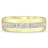 Men's Lab Grown Diamond Channel-Set Band In 10K Gold (1 Ct. Tw.)