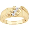 Men's Lab Grown Diamond Ring In 10K Yellow Gold (1/3 Ct. Tw.)