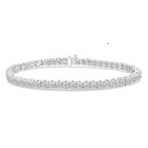 Men's Lab Grown Diamond Tennis Bracelet In 10K White Gold, 8.5" (5 Ct. Tw.)