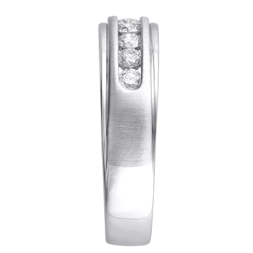 Men's Lab Grown Diamond Wedding Band With Channel Setting (1/2 Ct. Tw.)