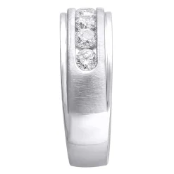 Men's Lab Grown Diamond Wedding Band With Channel Setting (1 1/2 Ct. Tw.)