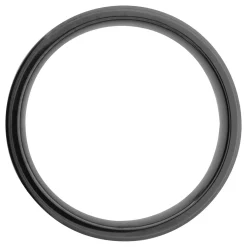 Men's Lapis Inlay Band In Black Zirconium, 8Mm