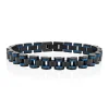 Men's Link Bracelet In Blue & Black Ion-Plated Stainless Steel
