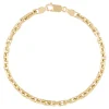 Men's Link Bracelet In 14K Yellow Gold, 4Mm, 8.5"