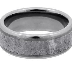 Men's Meteorite Wedding Band In Tantalum, 8Mm