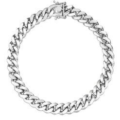 Men's Miami Cuban Bracelet In Sterling Silver