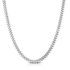 Men's Miami Cuban Chain In Sterling Silver, 24"