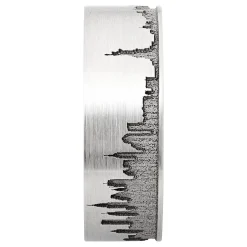 Men's New York Skyline Band In Cobalt Chrome, 8Mm