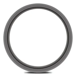 Men's Pattern Center Band In Grey Tantalum & 10K White Gold