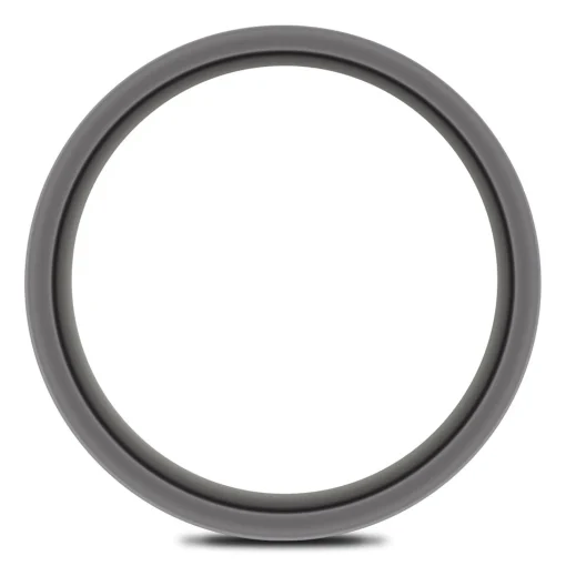 Men's Pattern Center Band In Grey Tantalum & 10K White Gold