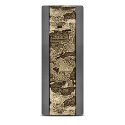 Men's Pattern Center Band In Grey Tantalum & 10K Yellow Gold