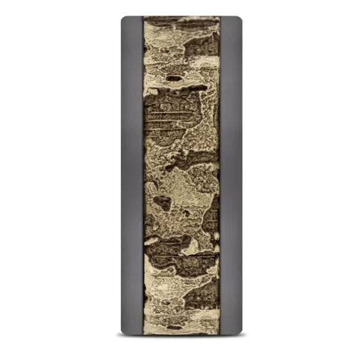 Men's Pattern Center Band In Grey Tantalum & 10K Yellow Gold