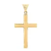 Men's Polished Cross Charm In 14K Yellow Gold