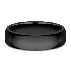 Men's Polished Finish Band In Titanium, 6Mm