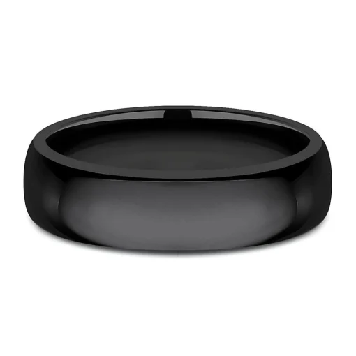 Men's Polished Finish Band In Titanium, 6Mm