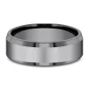 Men's Sandblast Finish Band In Tantalum, 7Mm