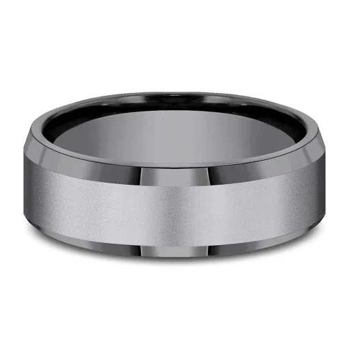 Men's Sandblast Finish Band In Tantalum, 7Mm