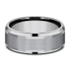 Men's Satin Finish Band In Tantalum, 8Mm