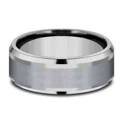 Men's Satin Finish Band In Tantalum, 8Mm