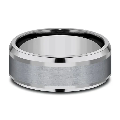 Men's Satin Finish Band In Tantalum, 8Mm