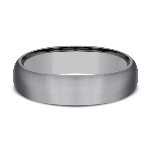 Men's Satin Finish Band In Tantalum, 6Mm