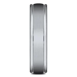 Men's Satin Finish Band In Titanium, 6Mm