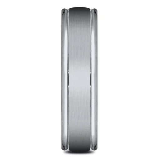 Men's Satin Finish Band In Titanium, 6Mm