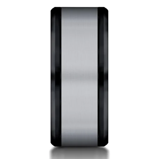 Men's Satin Finish Band In Tantalum & Titanium, 8Mm