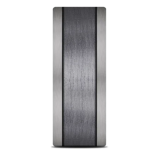 Men's Satin Finish Band In Tantalum & Black Titanium, 8Mm