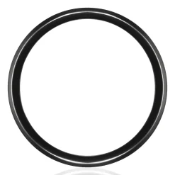 Men's Scroll Pattern Band In Black Titanium, 6.5Mm