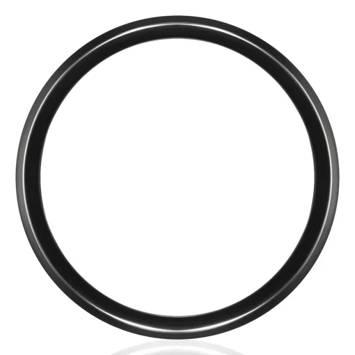 Men's Scroll Pattern Band In Black Titanium, 6.5Mm