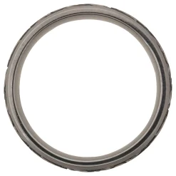 Men's Scroll Wedding Band With Black Cerakote In Tantalum, 8Mm