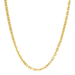 Men's Solid Link Chain In 14K Yellow Gold, 2.3Mm, 22"