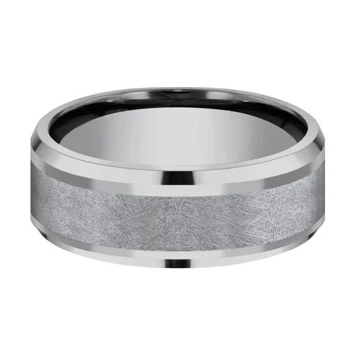 Men's Swirl Finish Band In Tantalum, 8Mm