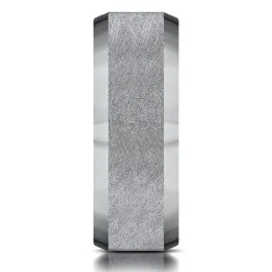 Men's Swirl Finish Band In Tantalum, 8Mm