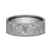 Men's Tantalum Band With Meteorite Pattern, 7Mm