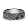 Men's Tantalum Ring With Marbled Tamascus Design, 6.5Mm